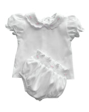 Load image into Gallery viewer, White Smocked Bloomer Set