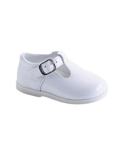Boys White patent Shoe - Char-le-maine | Luxury Baby & Children's Wear