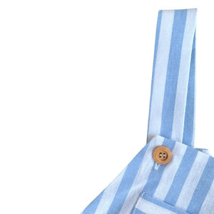 Girls Blue Stripe Pinafore