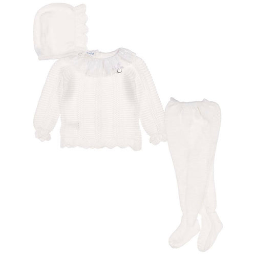 White Knitted 3-Piece Set