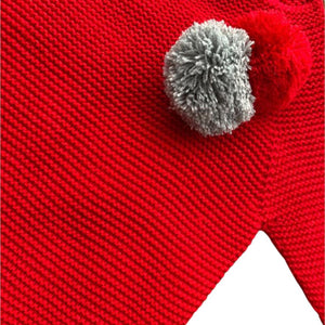 Boys 2Piece Red and Grey Knitted Jumper and short Set